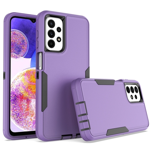 

For Samsung Galaxy A23 2 in 1 Magnetic PC + TPU Phone Case(Purple+Black)