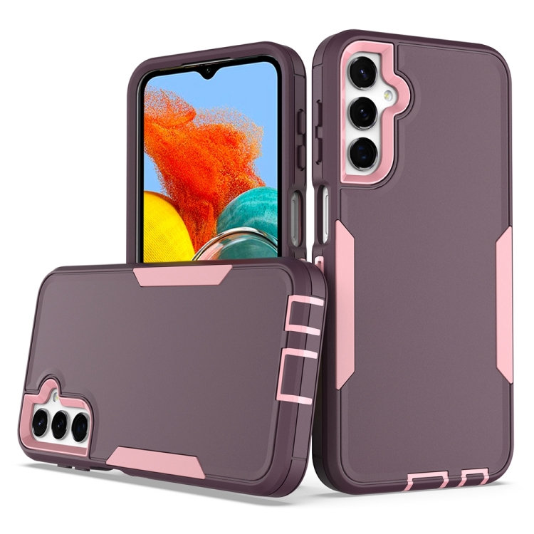 

For Samsung Galaxy A24 4G 2 in 1 Magnetic PC + TPU Phone Case(Purple Red+Pink)