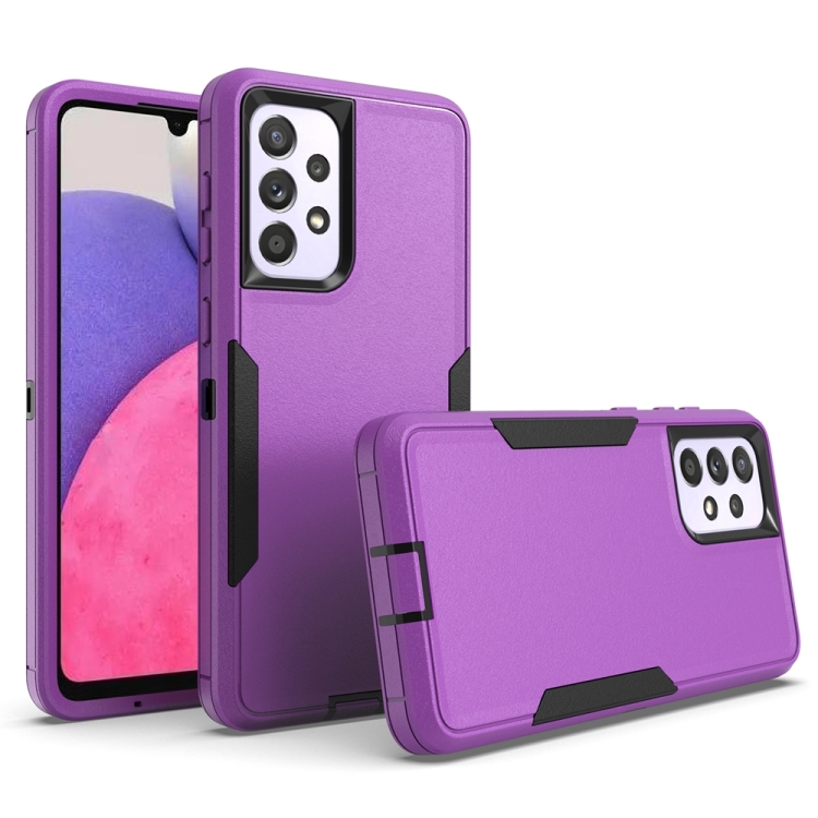 

For Samsung Galaxy A33 5G 2 in 1 Magnetic PC + TPU Phone Case(Purple+Black)