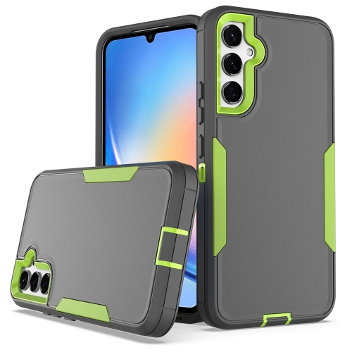 

For Samsung Galaxy A34 5G 2 in 1 Magnetic PC + TPU Phone Case(Gray+Fluorescent Green)