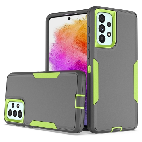 

For Samsung Galaxy A73 5G 2 in 1 Magnetic PC + TPU Phone Case(Gray+Fluorescent Green)