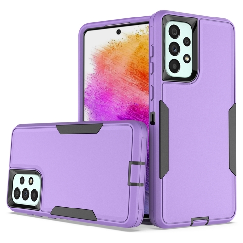 

For Samsung Galaxy A73 5G 2 in 1 Magnetic PC + TPU Phone Case(Purple+Black)