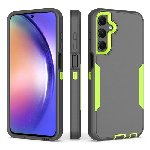 

For Samsung Galaxy A25 5G 2 in 1 Magnetic PC + TPU Phone Case(Gray+Fluorescent Green)