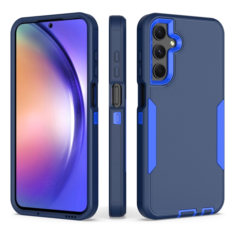 

For Samsung Galaxy A25 5G 2 in 1 Magnetic PC + TPU Phone Case(Royal Blue+Dark Blue)