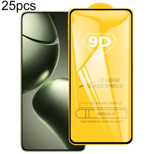 

For Xiaomi 14T 25pcs 9D Full Glue Screen Tempered Glass Film