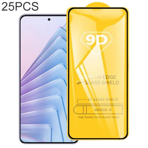 

For Xiaomi Redmi Note 14 5G India 25pcs 9D Full Glue Screen Tempered Glass Film