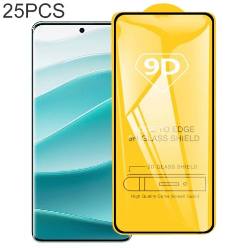 

For Xiaomi Redmi Note 14 Pro 5G India 25pcs 9D Full Glue Screen Tempered Glass Film