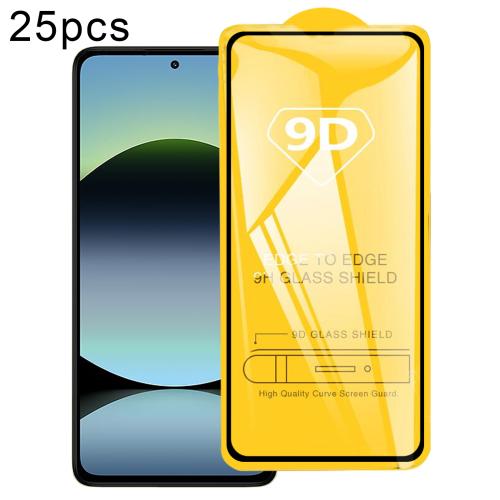 

For Xiaomi Redmi Note 14 4G 164.84mm 25pcs 9D Full Glue Screen Tempered Glass Film