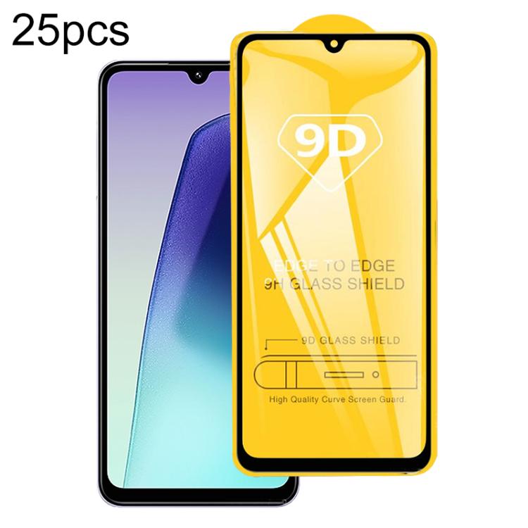 

For Redmi 15C 4G 173.1mm 25pcs 9D Full Glue Screen Tempered Glass Film