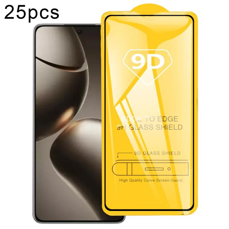 

For Xiaomi 15T 5G 25pcs 9D Full Glue Screen Tempered Glass Film