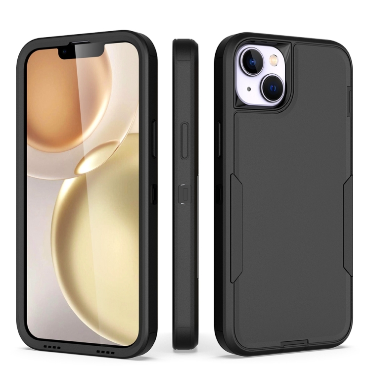 

For iPhone 15 Plus 2 in 1 Magnetic PC + TPU Phone Case(Black)