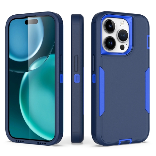 

For iPhone 15 Pro 2 in 1 Magnetic PC + TPU Phone Case(Royal Blue+Dark Blue)