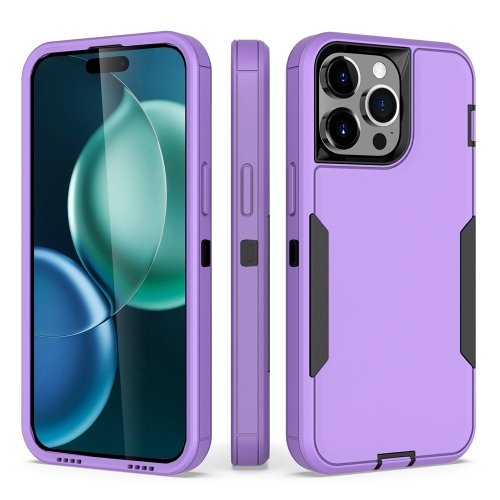 

For iPhone 15 Pro Max 2 in 1 Magnetic PC + TPU Phone Case(Purple+Black)