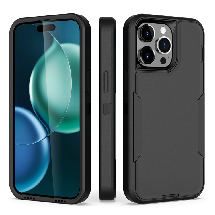 

For iPhone 15 Pro Max 2 in 1 Magnetic PC + TPU Phone Case(Black)