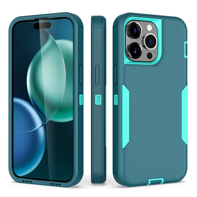 

For iPhone 15 Pro Max 2 in 1 Magnetic PC + TPU Phone Case(Blue+Blue Green)