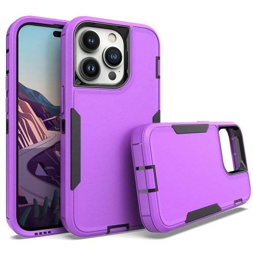 

For iPhone 14 Pro 2 in 1 Magnetic PC + TPU Phone Case(Purple+Black)