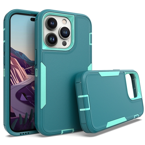 

For iPhone 14 Pro 2 in 1 Magnetic PC + TPU Phone Case(Blue+Blue Green)