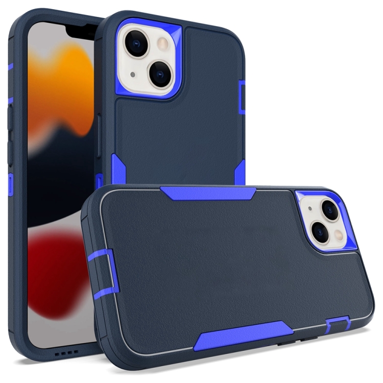 

For iPhone 13 2 in 1 Magnetic PC + TPU Phone Case(Royal Blue+Dark Blue)