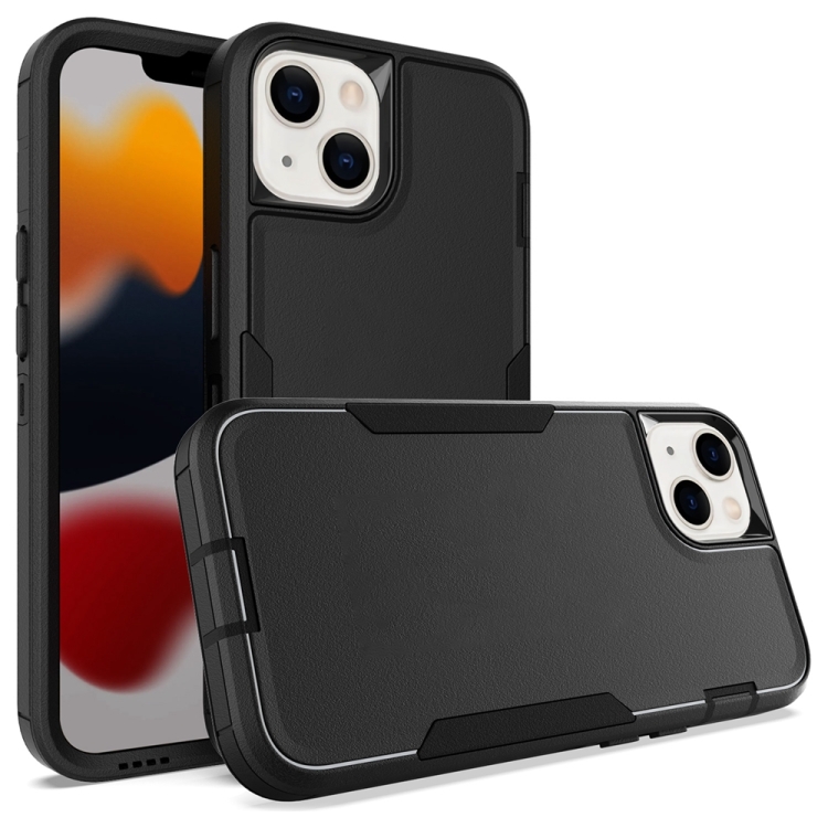 

For iPhone 13 2 in 1 Magnetic PC + TPU Phone Case(Black)