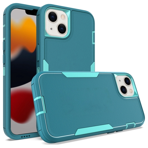 

For iPhone 13 2 in 1 Magnetic PC + TPU Phone Case(Blue+Blue Green)