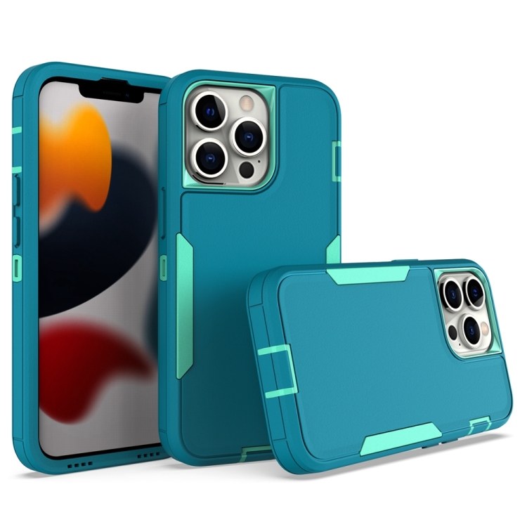 

For iPhone 13 Pro 2 in 1 Magnetic PC + TPU Phone Case(Blue+Blue Green)