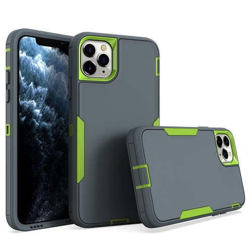 

For iPhone 11 Pro Max 2 in 1 Magnetic PC + TPU Phone Case(Gray+Fluorescent Green)