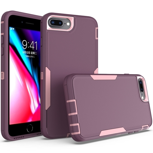 

For iPhone 6 Plus / 7 Plus / 8 Plus 2 in 1 Magnetic PC + TPU Phone Case(Purple Red+Pink)