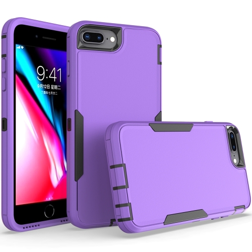 

For iPhone 6 Plus / 7 Plus / 8 Plus 2 in 1 Magnetic PC + TPU Phone Case(Purple+Black)