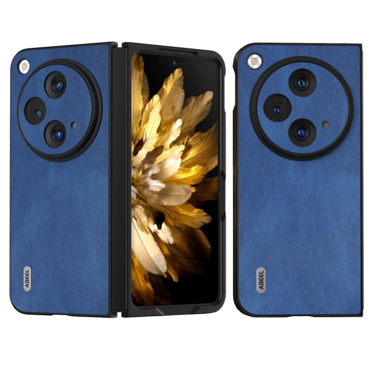 

For OPPO Find N3 ABEEL Retro Texture PU Phone Case(Blue)