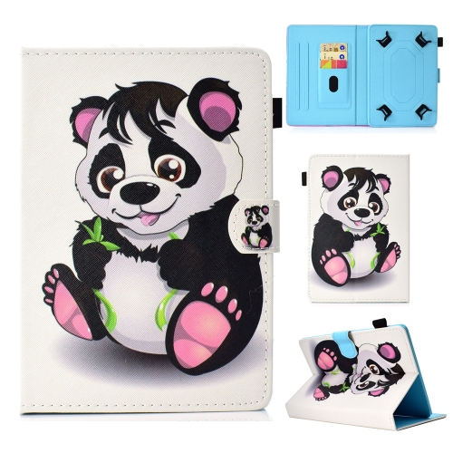 

For 8 inch Universal Colored Drawing Stitching Leather Tablet Case(Panda)
