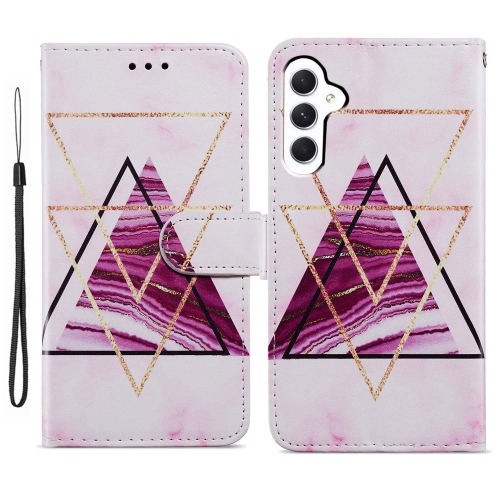 

For Samsung Galaxy A55 Painted Pattern Horizontal Flip Leather Phone Case(Marble)