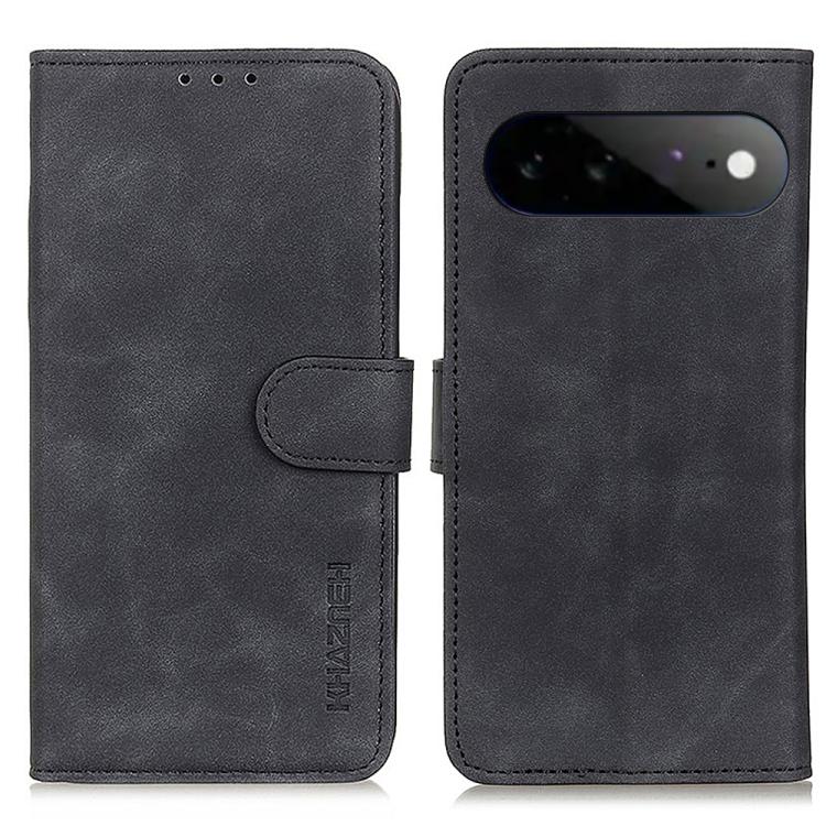 

For Google Pixel 11 Pro XL KHAZNEH Retro Texture Flip Leather Phone Case(Black)