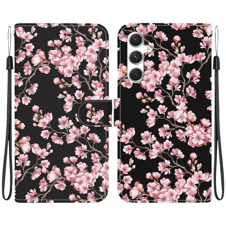 

For Samsung Galaxy S24 5G Crystal Texture Colored Drawing Leather Phone Case(Plum Bossom)