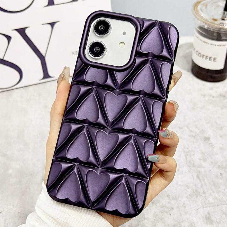 

For iPhone 11 Little Love Oil Spray Phone Case(Dark Purple)