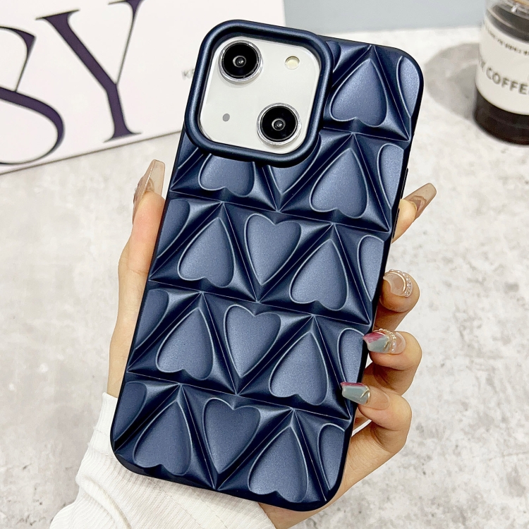 

For iPhone 13 Little Love Oil Spray Phone Case(Blue)