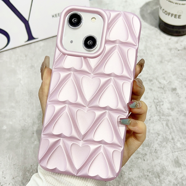 

For iPhone 14 Little Love Oil Spray Phone Case(Pink)