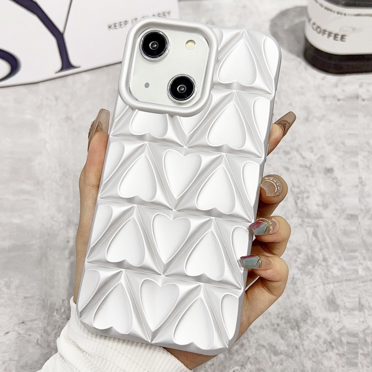 

For iPhone 14 Little Love Oil Spray Phone Case(White)