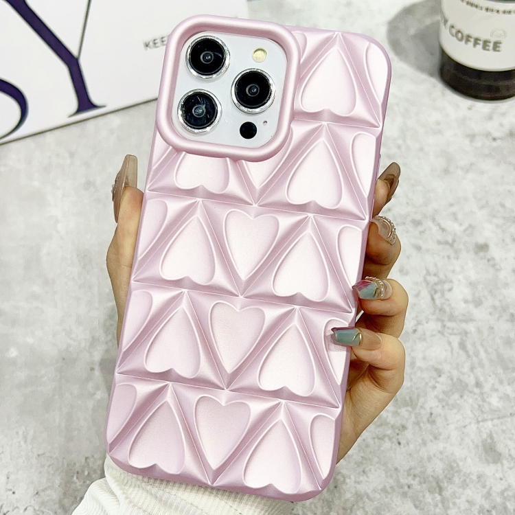 

For iPhone 14 Pro Max Little Love Oil Spray Phone Case(Pink)