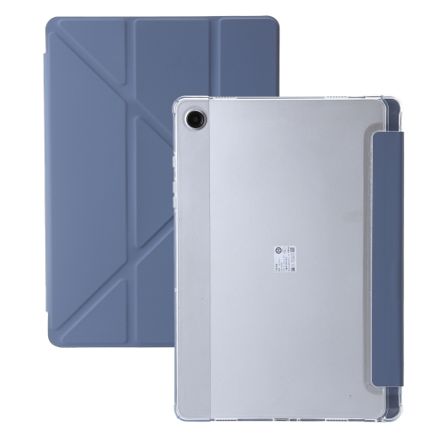 

For Samsung Galaxy Tab A9 Clear Acrylic Deformation Leather Tablet Case(Lavender)