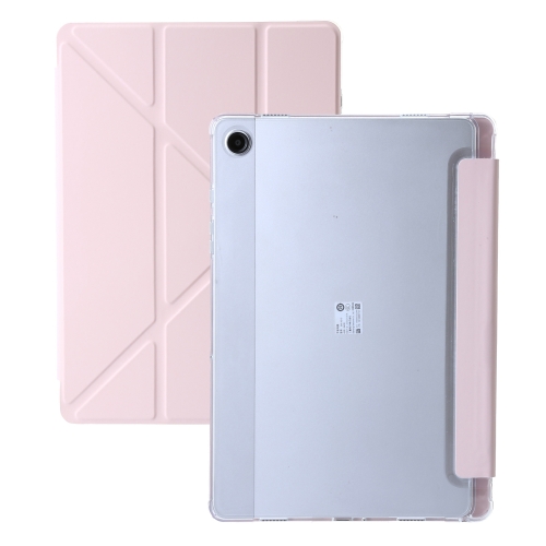 

For Samsung Galaxy Tab A9 Clear Acrylic Deformation Leather Tablet Case(Pink)