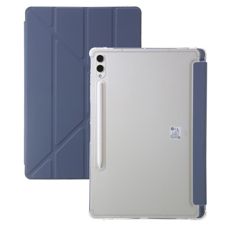 

For Samsung Galaxy Tab S10 FE+ Clear Acrylic Deformation Leather Tablet Case(Lavender)
