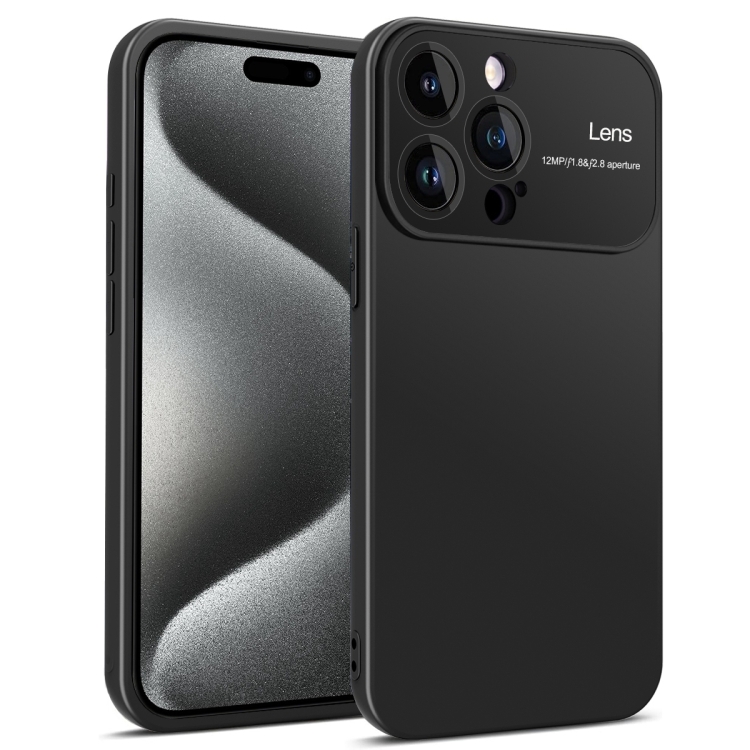 

For iPhone 15 Pro Max Laminated Large Window TPU Phone Case(Black)
