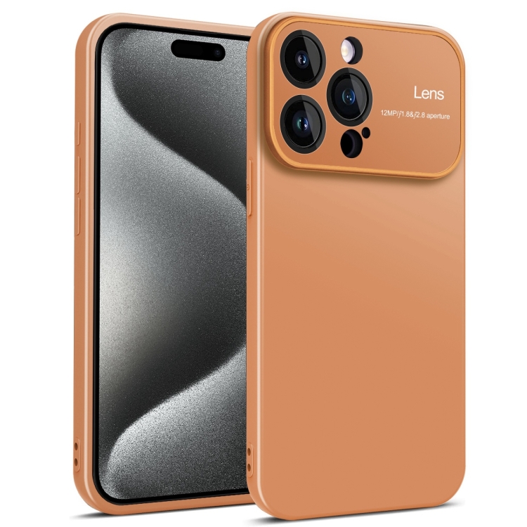 

For iPhone 15 Pro Max Laminated Large Window TPU Phone Case(Brown)