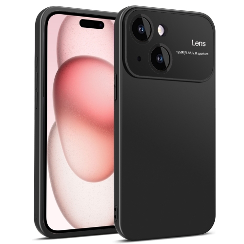

For iPhone 15 Plus Laminated Large Window TPU Phone Case(Black)