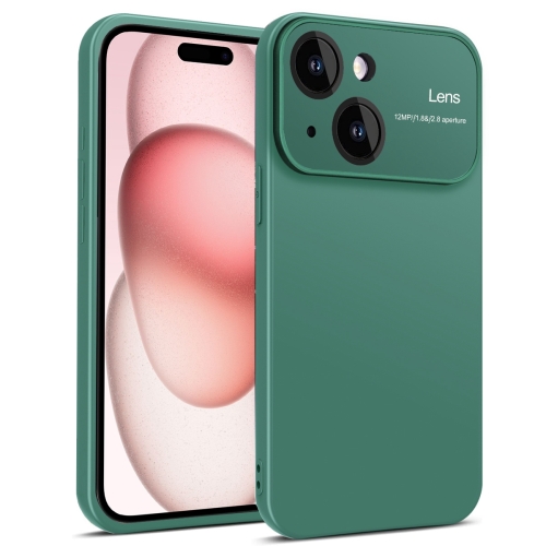 

For iPhone 15 Plus Laminated Large Window TPU Phone Case(Green)