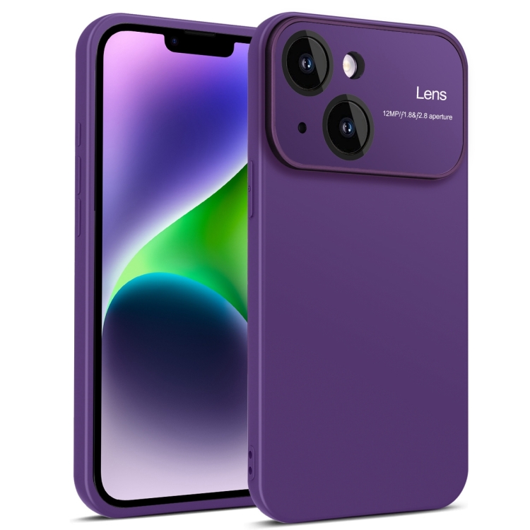 

For iPhone 14 Plus Laminated Large Window TPU Phone Case(Purple)