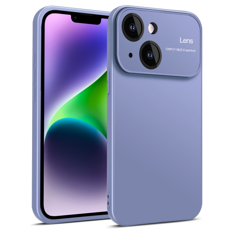 

For iPhone 14 Laminated Large Window TPU Phone Case(Blue)