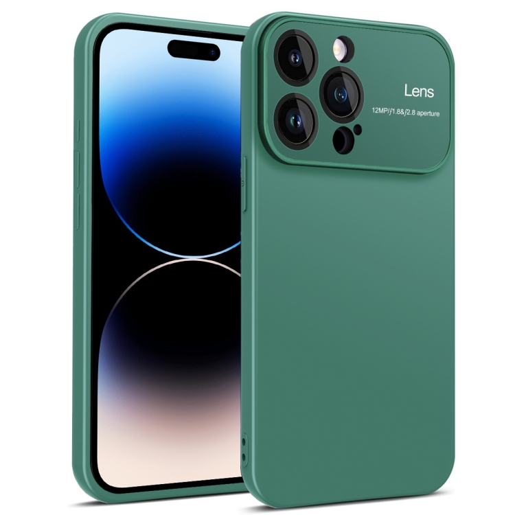 

For iPhone 14 Pro Max Laminated Large Window TPU Phone Case(Green)