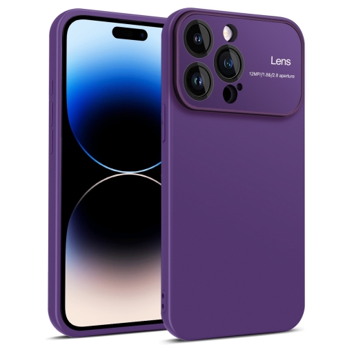 

For iPhone 14 Pro Max Laminated Large Window TPU Phone Case(Purple)
