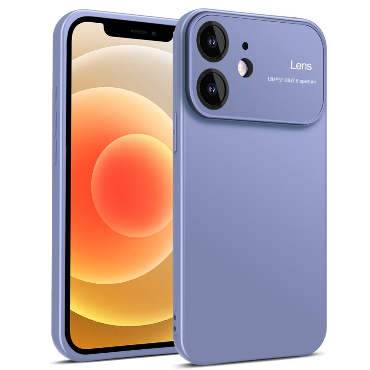 

For iPhone 12 Laminated Large Window TPU Phone Case(Blue)